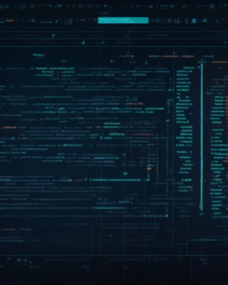 Computer screen displaying lines of PHP code illustrating software development and programming.
