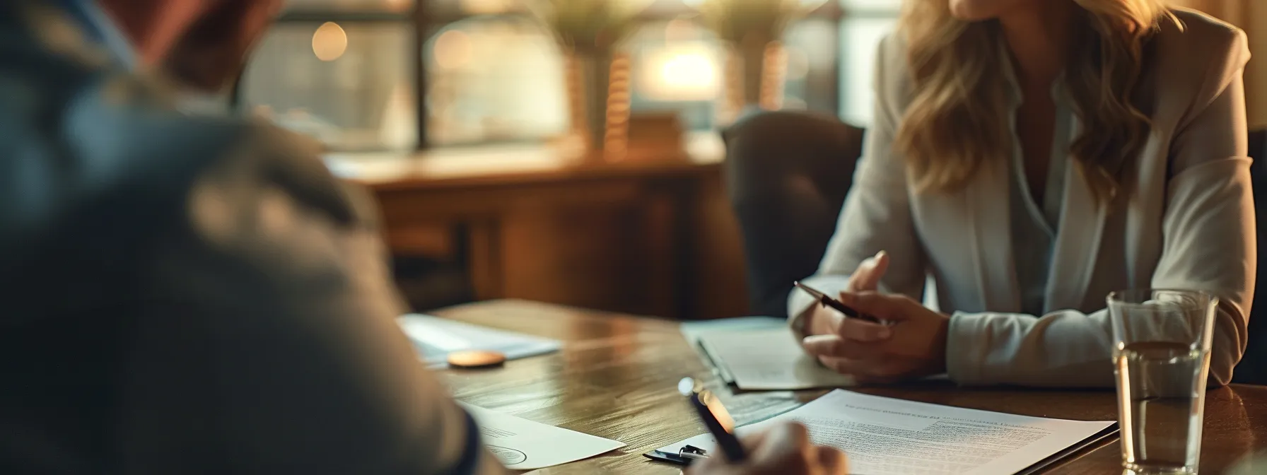 Woman reviewing documents and legal paperwork, discussing dog bite rights and legal options.